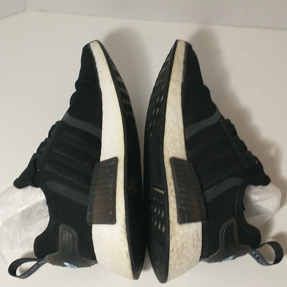 Adidas NMD R1‎ PrimeBlue, Size 6, Black White And Blue